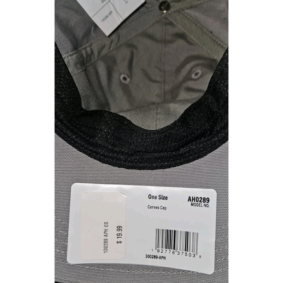 New Carhartt Authentic Canvas Strapback Hat Cap Gray FastDry Adult Adjustable OS - Picture 4 of 4